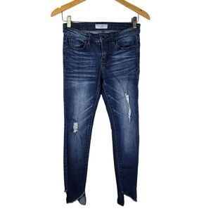 Judy Blue Dark Wash Distressed Skinny Jeans